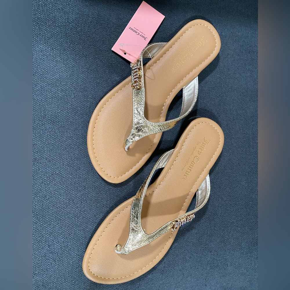 New Juicy Couture Gold ZAOR Thong
Sandals Rhinestones - Picture 5 of 13